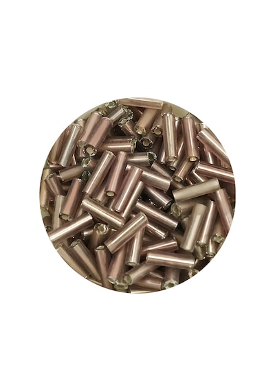 Uzun Boru Kesme Boncuk Çap 2mm Uzunluk 10 Mm - 20 Gram - Koyu Bej - Bnc225