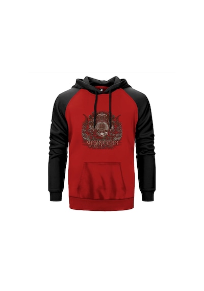 Meshuggah Koloss Kırmızı Renk Reglan Kol Sweatshirt Kırmızı
