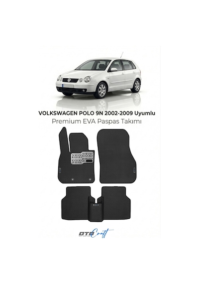 OtoCraft Volkswagen Polo 9n 2002-2009 Araca Özel 3d Havuzlu Eva Paspas Tam Set 5 Parça