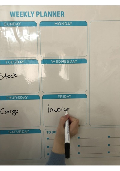Weekly Planner Haftalık Planlayıcı Takvim Yazı Tahtası Akıllı Kağ