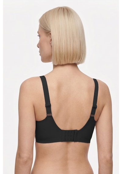 Cottonhill Seamless Bra - Smooth Siyah Lazer Kesim Balensiz Ayarlanabilir Askılı Dikişsiz Kadın Sütyen