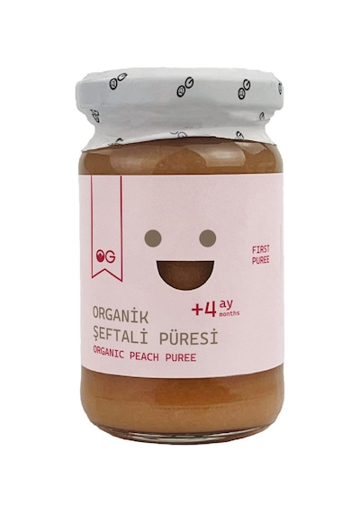 4'lü Organik Şeftali Püresi 100 G +4 Ay