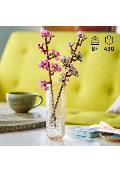 LEGO® Botanicals Kiraz Çiçekleri Kutlama Hediyesi 40725 - 8 Yaş ve Üzeri Çocuklar için Yaratıcı Oyuncak Yapım Seti (430P)