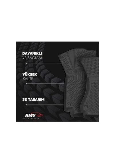 Rizline Volkswagen Tayron 2024 Sonrası Alt İle Uyumlu 3d Araca Özel Paspas Ve Bagaj Havuzu Set Bmy