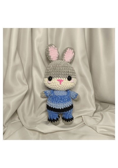 El Yapımı Judy Peluş Oyuncak / Zootopia Amigurumi Seti 02 - Çok Renkli