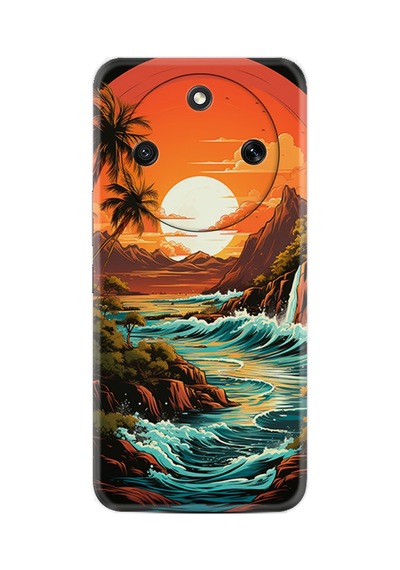Honor Magic 8 Lite 5g Kılıf Boutique Baskılı Resimli Retro Mountain Pcode -079