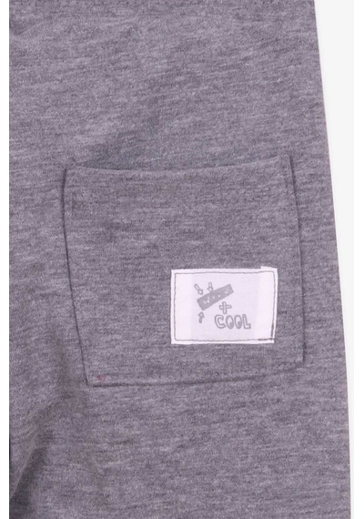 Breeze Torba Cepli Erkek Çocuk Eşofman Altı Gri Melanj (1-4 Yaş)