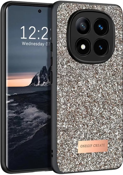 Onegif Xiaomi Redmi Note 14 Pro 4g Bright Simli Kapak - Gold Altın