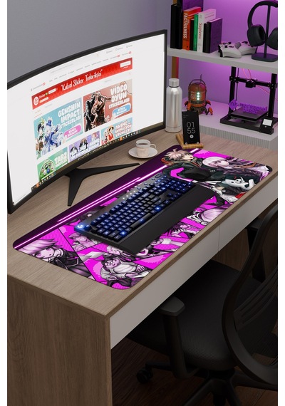 Danganronpa Kaymaz Dikişli Kauçuk Oyuncu Mousepad V2 - 90x40 Xxl Gaming Mouse Pad Fare Altlığı