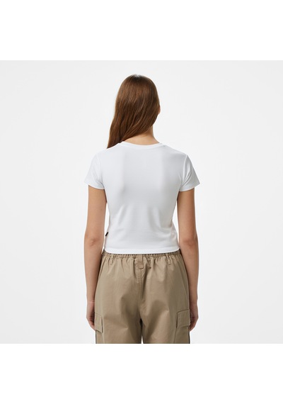 Converse Classic Kadın Slim Fit Baskılı Beyaz T-shirt