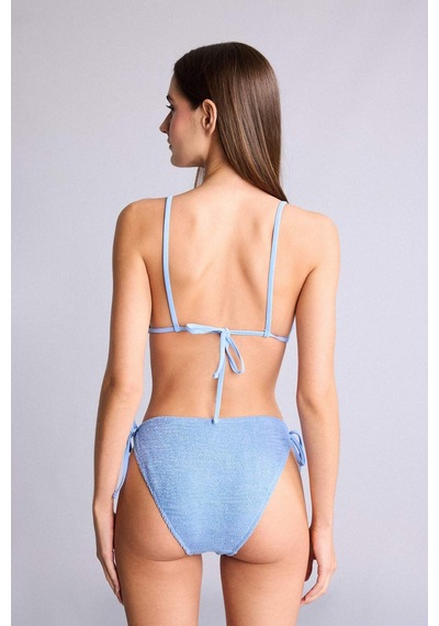 Defacto Regular Fıt Kırışık Dokulu Mavi Bikini Alt E0208ax26smbe552 Mavi-be552