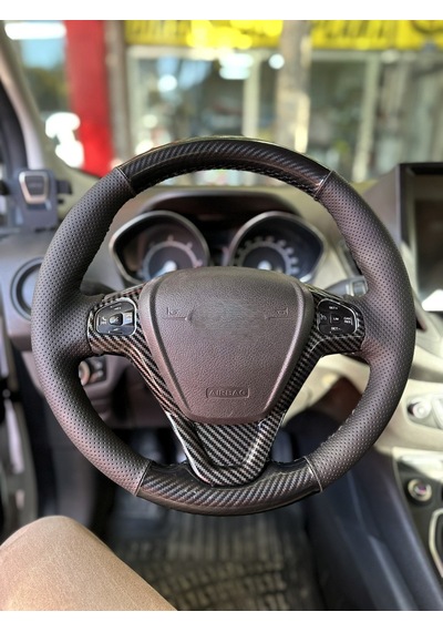 Ford Fiesta 2009-2015 Araca Özel Direksiyon Kılıfı 5d Kristal Kar 1 Adet