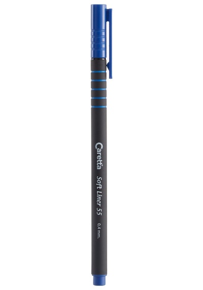 Caretta Soft Liner 55 Fineliner Kalem, Koyu Mavi, 0.4 Mm