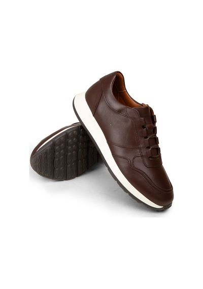 Deery Erkek Kahverengi Hakiki Deri Sneaker Ayakkabı - E8210mkhve01