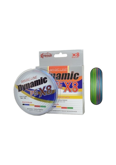 Captain Dynamic PE 8 Örgü İpi Misina 300mt Multi Color 0.06 mm