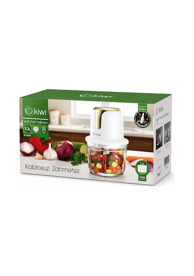 Usb To Type-c Şarjlı Mini 3 Bıçaklı Gold Blender Rondo Gıda Doğrayıcı 1.2lt Mika Kristal Hazne Kc-8221 Bx40