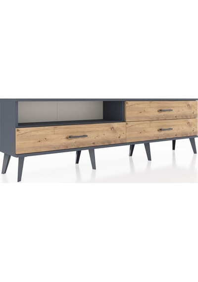 Arges Tv Ünitesi Tek Raflı 3 Çekmeceli 176x30x51 Antrasit-antrasit/çam Antrasıt/atlas Çam Arges Tv Ünitesi Tek Raflı 3 Çekmeceli 176x30x51 Antrasit-antrasit/çam Antrasıt/atlas Çam