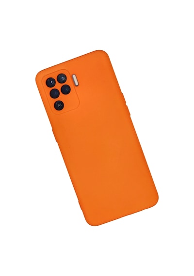 Cosmotex Newface Oppo Reno 5 Lite Kılıf Nano İçi Kadife Silikon - Turuncu