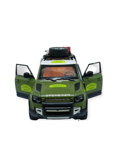Model Araçlar - Metal Sesli Off-road Araba 22 Cm - Yeşil Yeşil