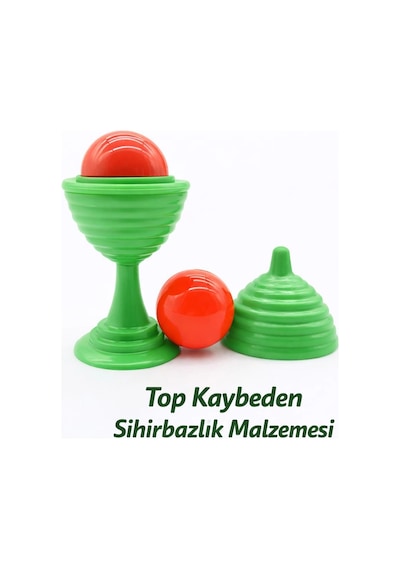 Yeşil Renk Sihirli Kupa Top Kaybetme Oyunu 7 Cm