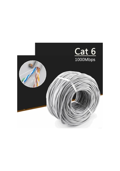 Kaliteli 80mt 80 Metre Bakir Cat6 Cat 6 Cat6 Network Ethernet Kablosu Internet Televizyon Modem Standart