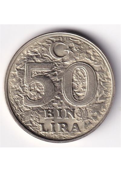 50.000 Lira 1999 Çil Eski Madeni Para