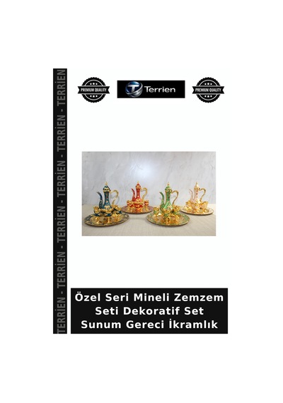 Özel Seri Mineli Zemzem Seti Dekoratif Set Sunum Gereci İkramlık Diğer