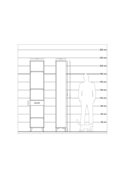 Arges Dolap 4 Raflı Tek Çekmeceli 44x30x221 Aytaşı-aytaşı Aytaşı