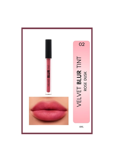 Note Cosmetics Velvet Blur Tint Kadife Bitişli Nemlendirici Mat Ruj - 02 Rose Dusk - Pembe
