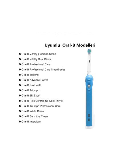 Lexroo Diş Fırçası Yedek Fırça Başlıkları, Oral B Braun İçin 8 Ad