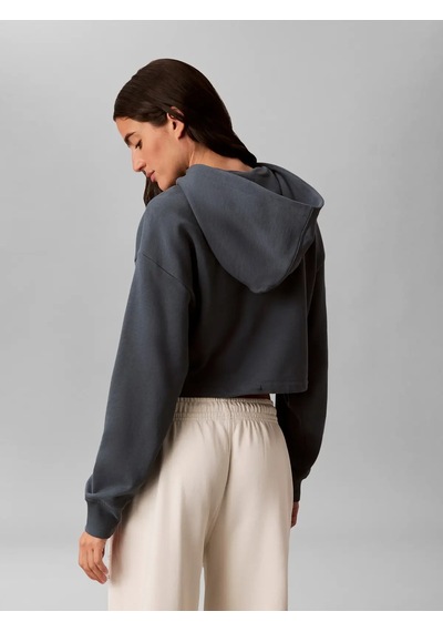 Calvin Klein Ls Monologo Terry Cr, Ceg Gri Kadın Ceket