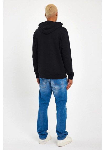 Süperlife Kapşonlu Uzun Kollu Baskılı Dar Kalıp İnce Erkek Sweatshirt Spr 2019k61 Haki