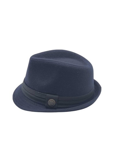 Uniquetrenders Kadın Lüks Trilby Kaşe Fötr Şapka Lacivert