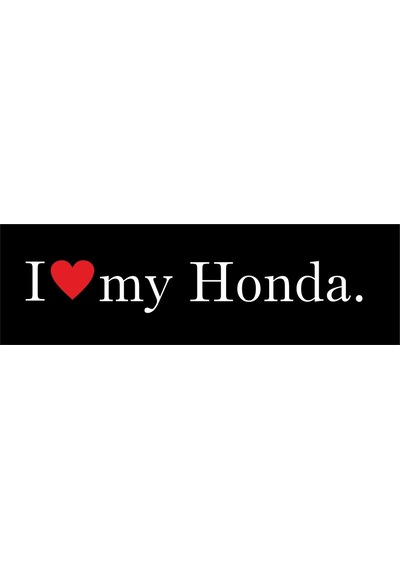 Oto Sticker I Love My Honda Stickeri 20X6Cm Araba Etiket