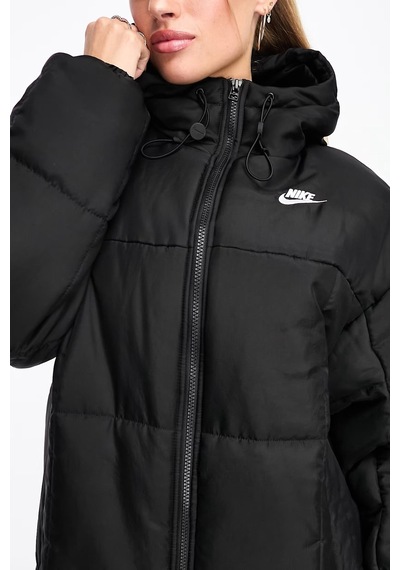 Nike Terma Fit Synthetic Fill Loose Fit Classic Maxi Puffer Jacket Kadın Kapüşonlu Bol Kesim Parka Siyah Siyah Nike Terma Fit Synthetic Fill Loose Fit Classic Maxi Puffer Jacket Kadın Kapüşonlu Bol Kesim Parka Siyah Siyah
