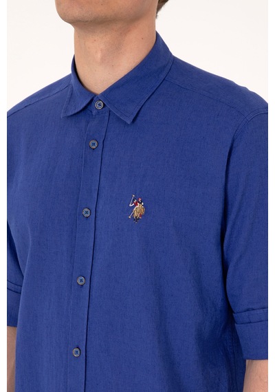 U.s. Polo Assn. Erkek Mavi Gömlek Basic 50297868-vr212 Royal Blue