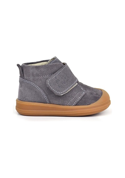 Rakerplus Yoohoo Hakiki Deri Koyu Gri Cırtlı Unisex Bebek Bot Gri