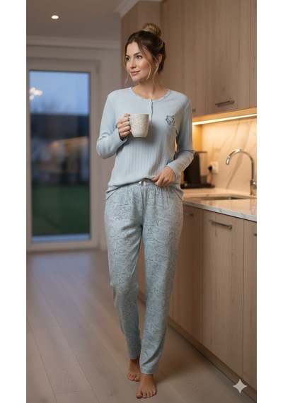 Glisa Kadın Pijama Takımı Su Yeşili