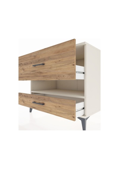 Kronos Şifonyer Tek Raflı 2 Çekmeceli 88x59x80 Aytaşı-çam Aytaşı