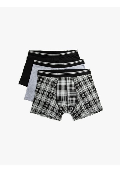 Koton 3'lü Boxer Seti Ekose Desenli Çok Renkli Siyah Ekoseli 2slm90011mk Siyah Ekoseli Koton 3'lü Boxer Seti Ekose Desenli Çok Renkli Siyah Ekoseli 2slm90011mk Siyah Ekoseli