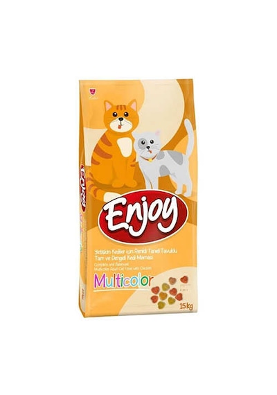Enjoy Multicolor Tavuklu Kedi Maması 15 Kg