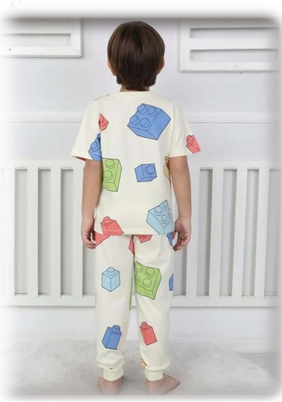 Isobel Kids Lego Desenli Pijama Takım Bej