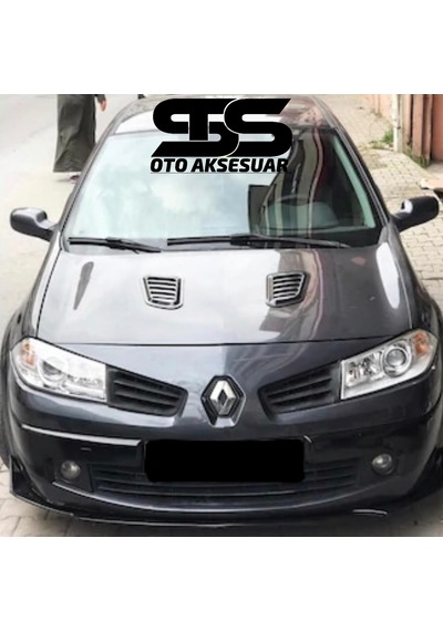 Renault Megane 2 Uyumlu Piano Black Kaput Üstü Havalandırma Izgarası