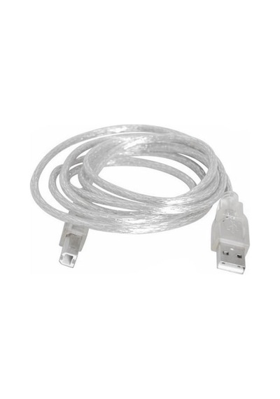 13012 - 1.5m Usb Printer Cable / Usb Yazici Kablosu 1,5 Metre 2.0v Şeffaf Powermaster Sl-u2015