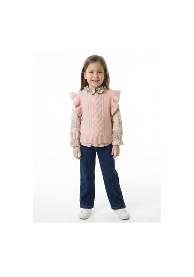Xo Kids Kız Çocuk 3lu Alt Üst Takım 3-7 Yaş 4774 Pembe