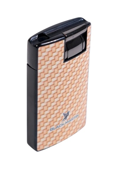 Black Martin Tek Torch Pürmüz Karbon Desenli Sarı Puro Çakmağı - Tr9295