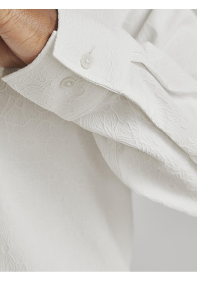 Jack & Jones Erkek Uzun Kollu Desenli Gömlek - Blatrend - 12278765 White