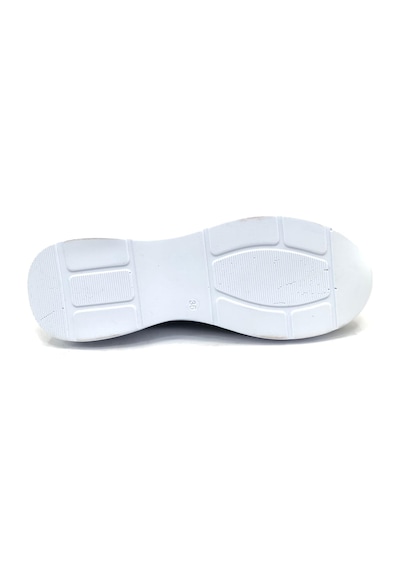 Kocamanlar 2416 4 Cm Topuklu Taban Sneaker Kadın Spor Ayakkabı Siyah - Beyaz