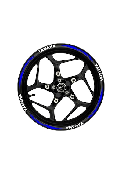 Yamaha Beyaz Yazılı Mavi Reflektif Pençe Şeritli