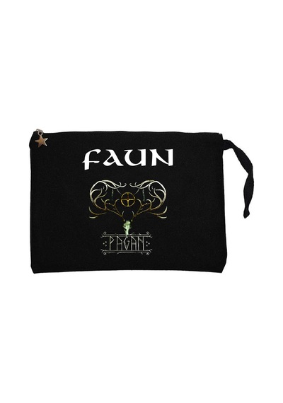 Faun Pagan Siyah Clutch Astarlı Cüzdan / El Çantası